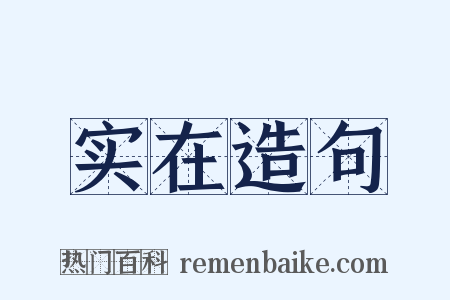 实在造句是什么意思的图片